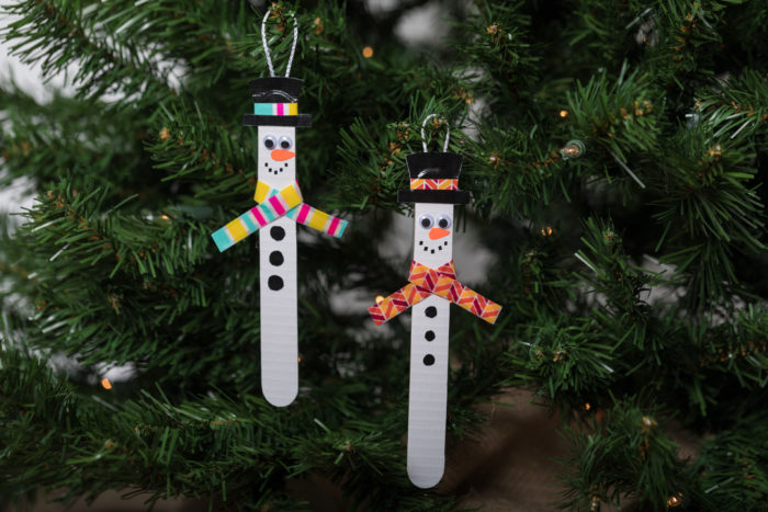 Popsicle stick snowman ornaments