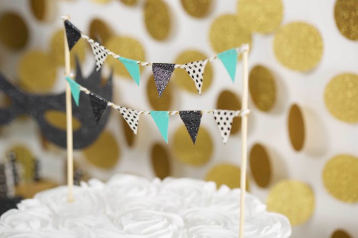 Flag cake toppers.