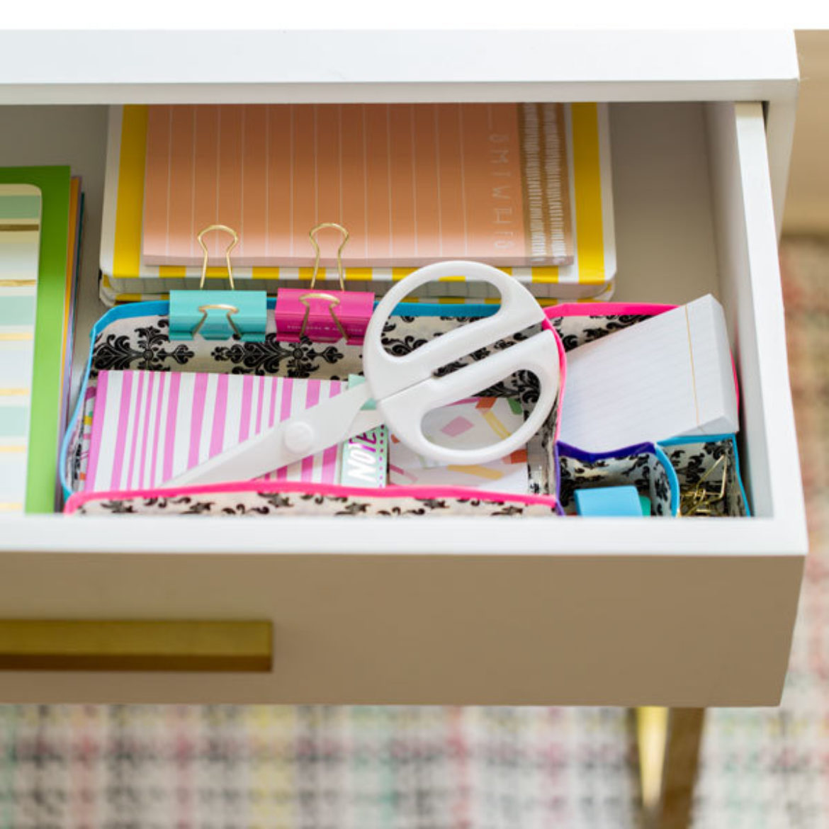 Completed Duck Tape® Drawer Divider