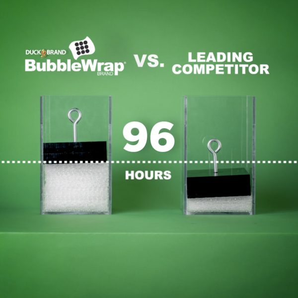 Duck Brand Bubble Wrap Air Loss Test