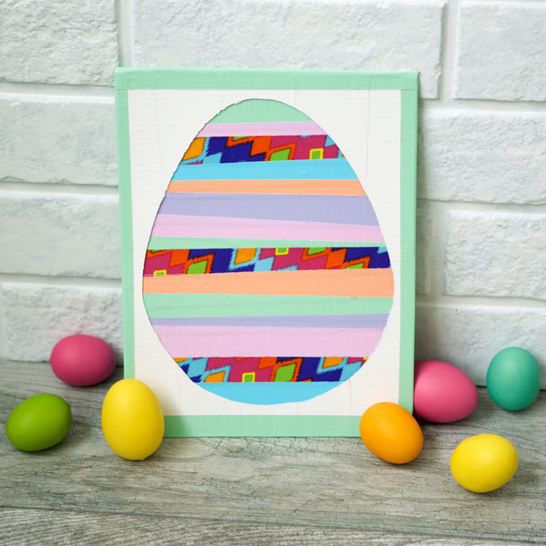 Completed Easter Striped Egg decoration