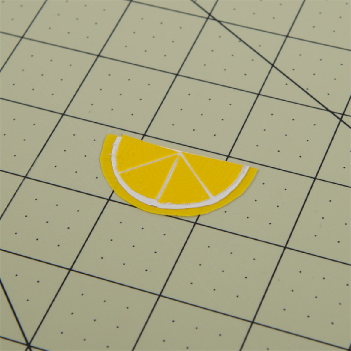 Steps 5-6 repeated until there are 4 equal segments in your lemon wedge