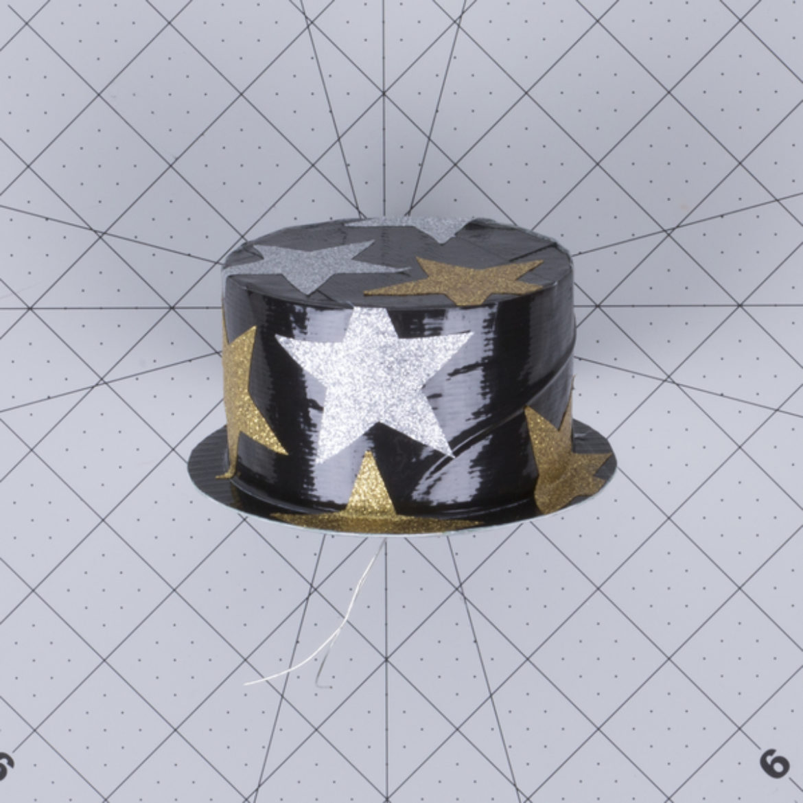 stars from previous step attached to the hat