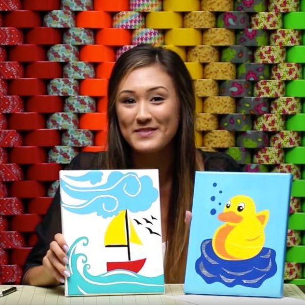 Duck Tape Crafts How To Make Layered Artwork With Laur Diy